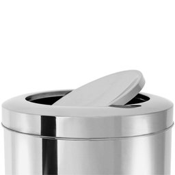 Lixeira Inox com Tampa Basculante 3,2 Litros - Decorline Lixeiras Ø 15,5 x 17 cm - Brinox - 2 Lixeira Inox com Tampa Basculante 3,2 Litros - Decorline Lixeiras Ø 15,5 x 17 cm - Brinox - 2