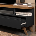 Ver imagem 7 de Rack para Sala TV 70 Polegadas Vivare 1.8 Wood Moderno Preto/Freijo