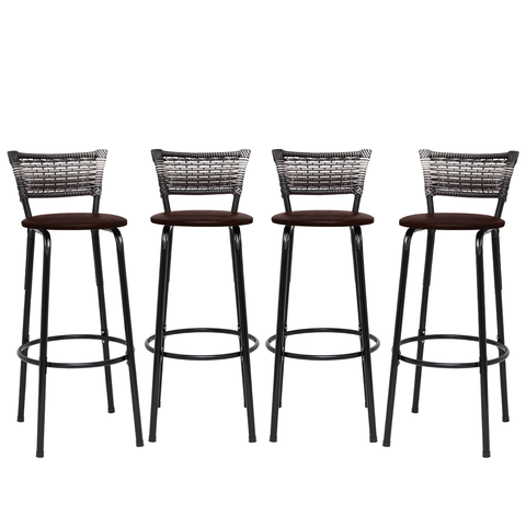 Kit 4 Banquetas Alta para Cozinha Junco Degradê Bancada Bistrô Balcão Ilhas Área Gourmet Piscina