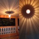 Ver imagem 4 de Luminária Pendente Celestial Crescente em Madeira Nobre E27