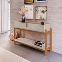 Ver imagem 1 de Aparador Buffet Lizz com 2 Gavetas 1,30 Off-white/cedro