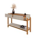 Ver imagem 5 de Aparador Buffet Lizz com 2 Gavetas 1,30 Off-white/cedro