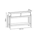 Ver imagem 3 de Aparador Buffet Lizz com 2 Gavetas 1,30 Off-white/cedro