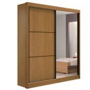 Ver imagem 1 de Guarda Roupa Solteiro com Espelho 2 Portas 3 Gavetas - Athenas -cinamomo - Móveis D'doro