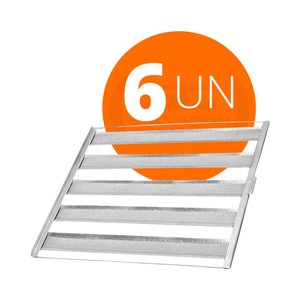 KIT - 6 Esteiras Pão Francês 5 Talas Tiras Alumínio 7cm 50g 58x70 - Imeca