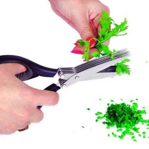 Tesoura 5 Lâminas para Cortar Picar Temperos Cheiro Verde Ervas - MR8 8540