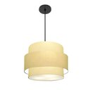 Ver imagem 1 de Lustre para Sala de Jantar Vivare Md-4393 Cúpula em Tecido 45cm Algodão-crú 127/220v