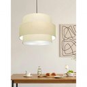Ver imagem 4 de Lustre para Sala de Jantar Vivare Md-4393 Cúpula em Tecido 45cm Algodão-crú 127/220v