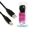 Cabo USB para Impressora Am+Af 10 Metros com Filtro Od4.8 2.0 Exbom Cbx-U2Ambm100 Preto - 3