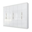 Ver imagem 2 de Guarda-Roupa Casal 6 Portas 4 Gavetas Premium Yescasa Branco