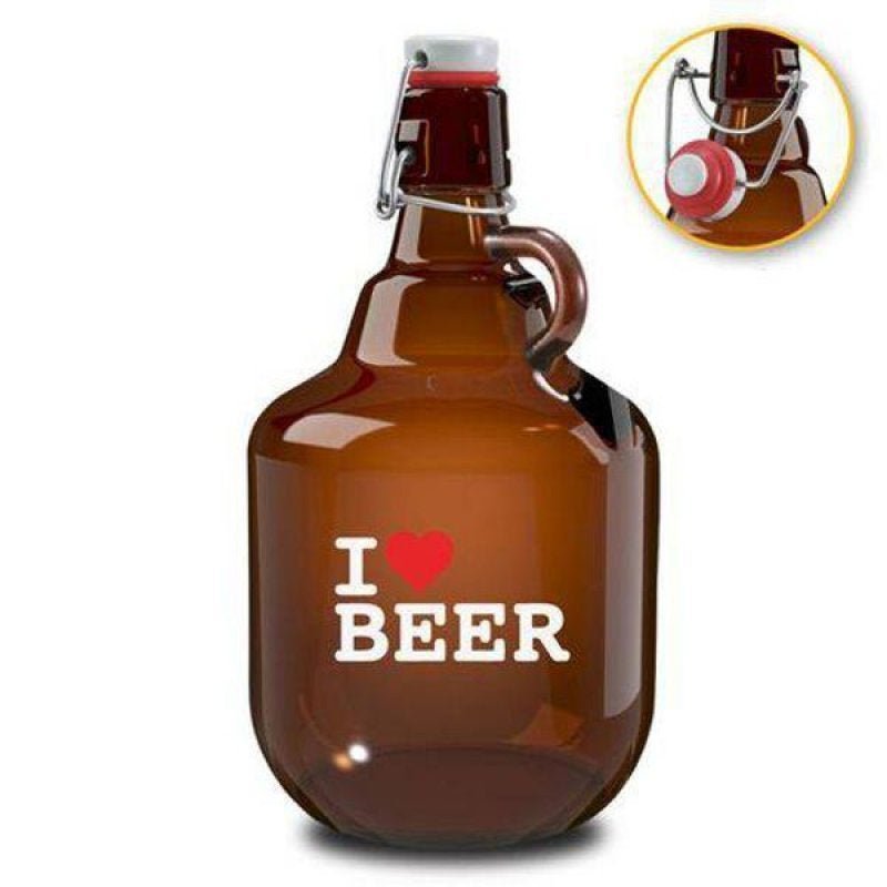 Garrafa Growler para Cerveja Decorado I Love Beer 2Lts 90003 - 1