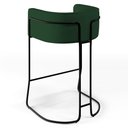 Ver imagem 2 de Banqueta Decorativa Betina D02 Veludo Verde Musgo C-303