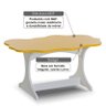Mesa Infantil com 4 Cadeiras Coloridas em MDF - Laca Branco/Amarelo - 5