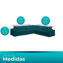 Ver imagem 3 de Sofá Modular Rivieira 280cm Linho - Meu Estofado:azul Lux