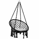 Ver imagem 3 de Rede Cadeira Balanço Almofada Confortavel Suspensa Teto Casa Quintal Jardim Varanda Decoraçao Sacada