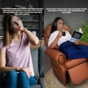 Ver imagem 2 de Poltrona do Papai Reclinavel Atlas Corino Conforto Caramelo Sala Quarto - Arkell