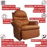 Poltrona do Papai Reclinavel Atlas Corino Conforto Caramelo Sala Quarto - Arkell - 6