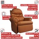 Ver imagem 6 de Poltrona do Papai Reclinavel Atlas Corino Conforto Caramelo Sala Quarto - Arkell