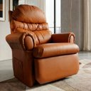 Ver imagem 1 de Poltrona do Papai Reclinavel Atlas Corino Conforto Caramelo Sala Quarto - Arkell