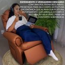 Ver imagem 3 de Poltrona do Papai Reclinavel Atlas Corino Conforto Caramelo Sala Quarto - Arkell