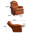 Ver mais imagens de Poltrona do Papai Reclinavel Atlas Corino Conforto Caramelo Sala Quarto - Arkell