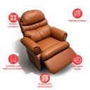 Ver imagem 5 de Poltrona do Papai Reclinavel Atlas Corino Conforto Caramelo Sala Quarto - Arkell
