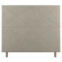 Ver imagem 3 de Cabeceira Cama Box Casal Cairo 140cm Veludo Bege - Abmaza
