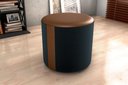Ver imagem 2 de Puff Decorativo Sala Descando Copenhage Premium Veludo Preto Matrix
