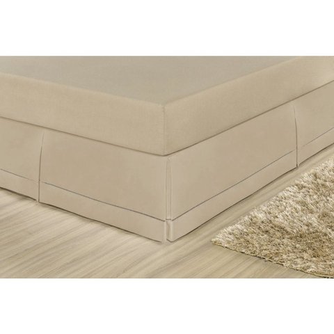 Saia Para Cama Box Queen 01 Peça - Cáqui