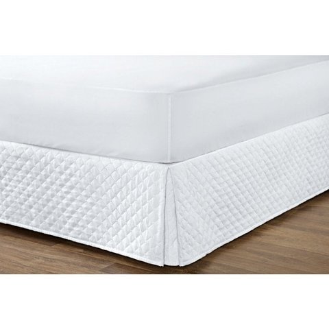 Saia Box Matelada Solteiro 01 Peça 1,90m x 90cm x 30cm - Branco