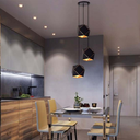 Ver imagem 2 de Lustre/Pendente Alumínio RPX Faces Preto 3 Lâmpada Design Moderno Industrial Quarto Sala