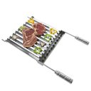 Ver imagem 1 de Grelha Para Churrasqueira Aço Inox 48x42cm Com Coletor de Gordura