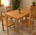 Ver imagem 1 de Mesa de Jantar 4 Cadeiras Madeira Maciça Provenza Amoudi Móveis
