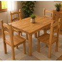Ver imagem 1 de Mesa de Jantar 4 Cadeiras Madeira Maciça Provenza Amoudi Móveis