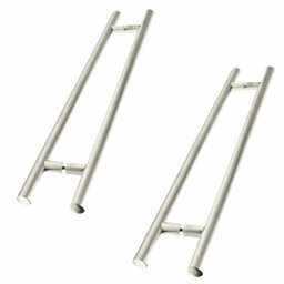 Puxador para portas duplo kit 2 pares escovado 80 cm Stillo - 2