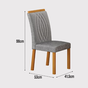 Ver imagem 4 de Conjunto 4 Cadeiras para Sala de Jantar Doha - Leifer:Linho Cinza