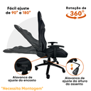 Ver imagem 6 de Cadeira Gamer Escritório Ergonômica Viva Game Kron Preto