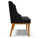 Ver mais imagens de Cadeira Decorativa Sala de Jantar Base Fixa de Madeira Firenze Suede Preto/Castanho G19 - Gran Belo