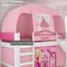 Cabana Superior para Camas Infantis Play - Rosa com Cortina Branca - Pura Magia - 3