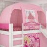 Cabana Superior para Camas Infantis Play - Rosa com Cortina Branca - Pura Magia - 1