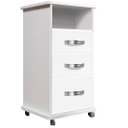 Ver imagem 5 de Kit Cadeira Podologia Mecânica Mocho Armário 3 Gavetas Luminária com Exaustor Brinde Bandejas Fiscom