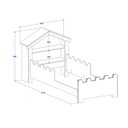 Ver imagem 6 de Cama Infantil Magia Quarto da Criança com Grade de Proteção Casinha Prateleiras Cor Branco/rosa
