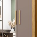 Ver imagem 5 de Guarda Roupa Solteiro 154cm 4 Portas Espelho Brasid Mel/cacao C01 - Mpozenato