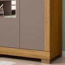 Ver imagem 6 de Guarda Roupa Solteiro 154cm 4 Portas Espelho Brasid Mel/cacao C01 - Mpozenato