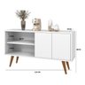 Buffet Armário Com 4 Pés 2 Portas P/ Sala De Estar Redecore Cadeira para diversos ambientes - 4