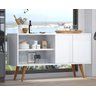 Buffet Armário Com 4 Pés 2 Portas P/ Sala De Estar Redecore Cadeira para diversos ambientes - 1