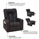 Ver imagem 3 de Poltrona do Papai Reclinável Pallas com 3 Posições - Preto