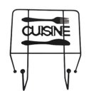 Ver imagem 3 de Porta Toalhas de Cozinha Gourmet Aramado Preto com 2 Ganchos