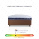 Ver imagem 4 de Conjunto Box Marrom Durban Azul Espuma D28 Solteiro 96x203x57 - King House