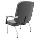 Ver imagem 6 de Cadeira de Escritório Recepção com Braço Fixa Cromada Magno P03 Vinil Cinza - Lyam Decor